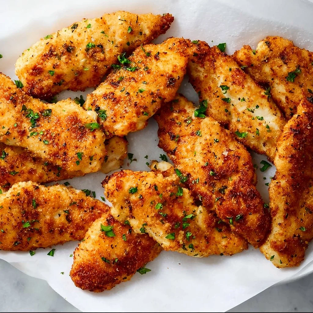 No breading air fryer chicken tenders cooked to perfection