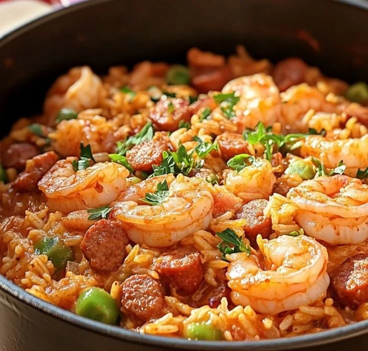 One Pot Shrimp and Sausage Jambalaya