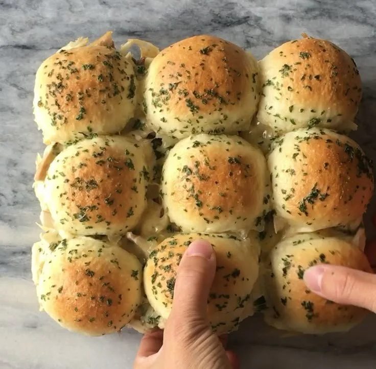 Pesto Chicken Pull Apart Sliders