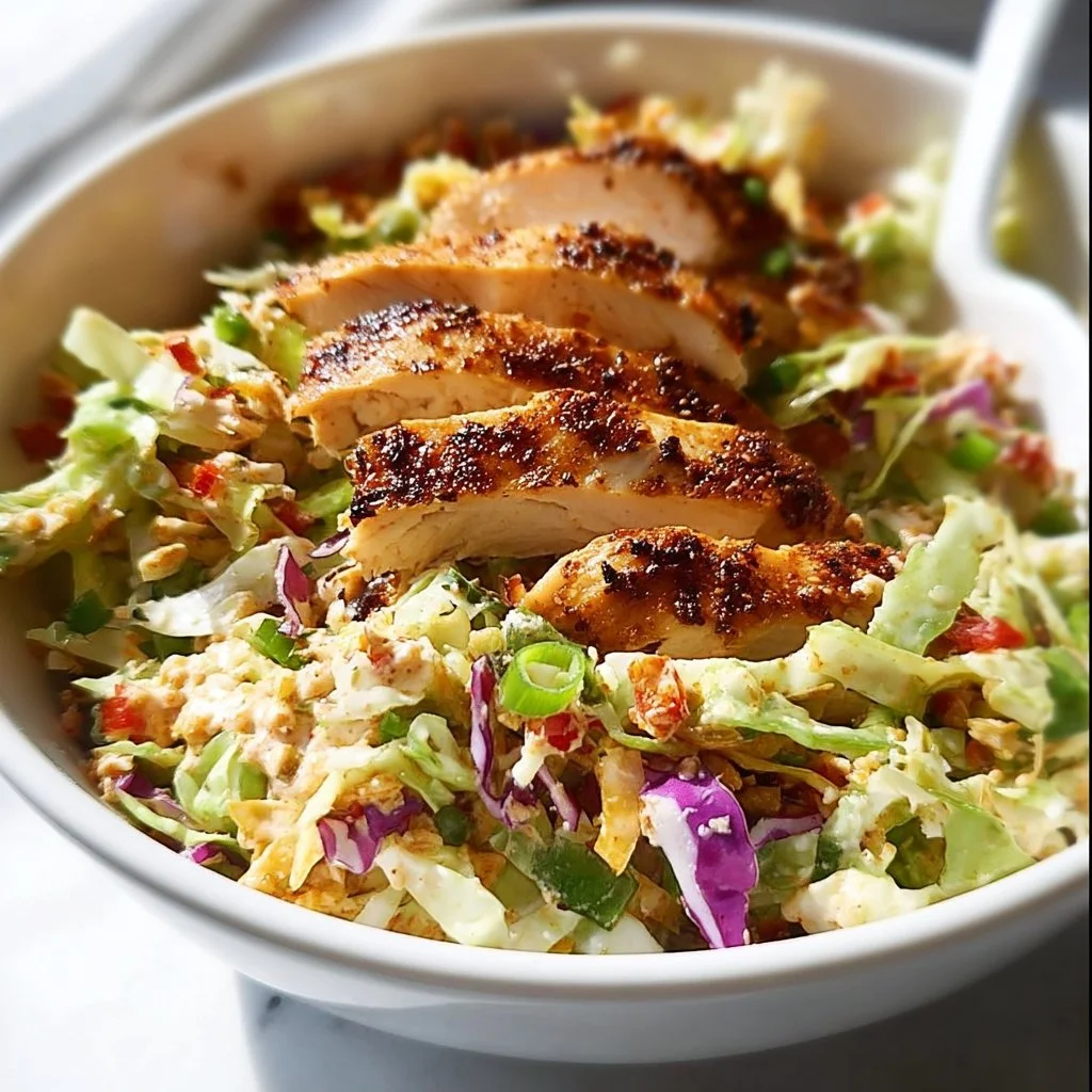 Spicy Ranch Chopped Chicken Cabbage Salad