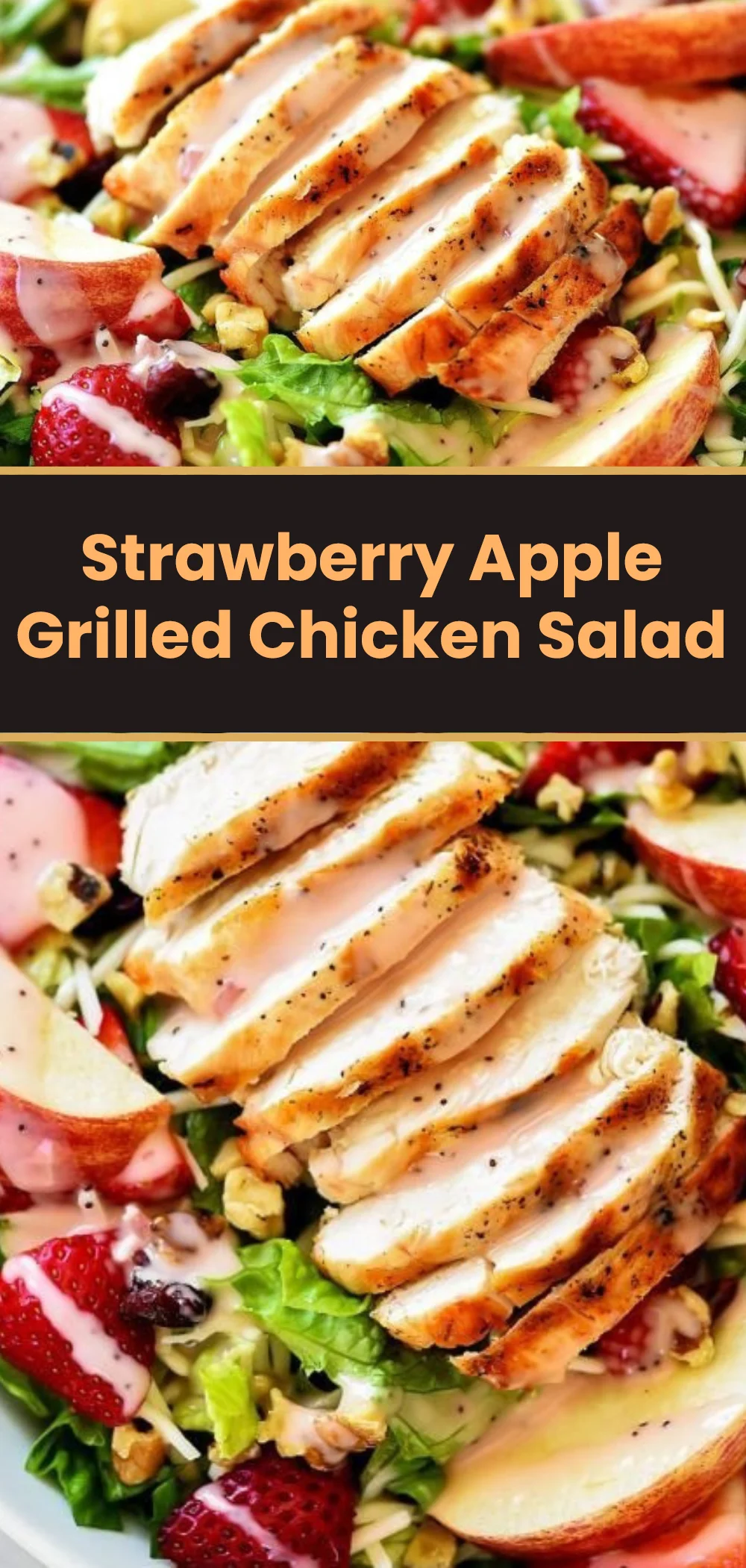 Strawberry Apple Grilled Chicken Salad