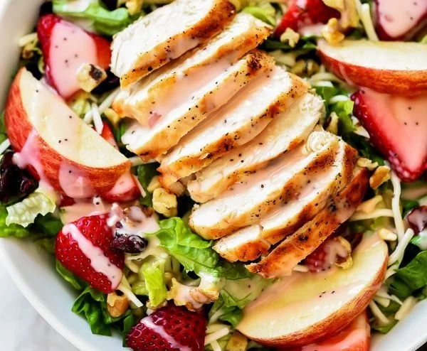Strawberry Apple Grilled Chicken Salad