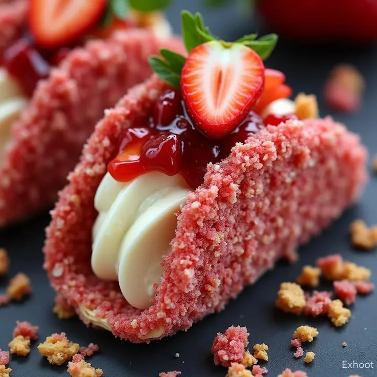 Delicious homemade Strawberry Cream Cookies on a dessert plate