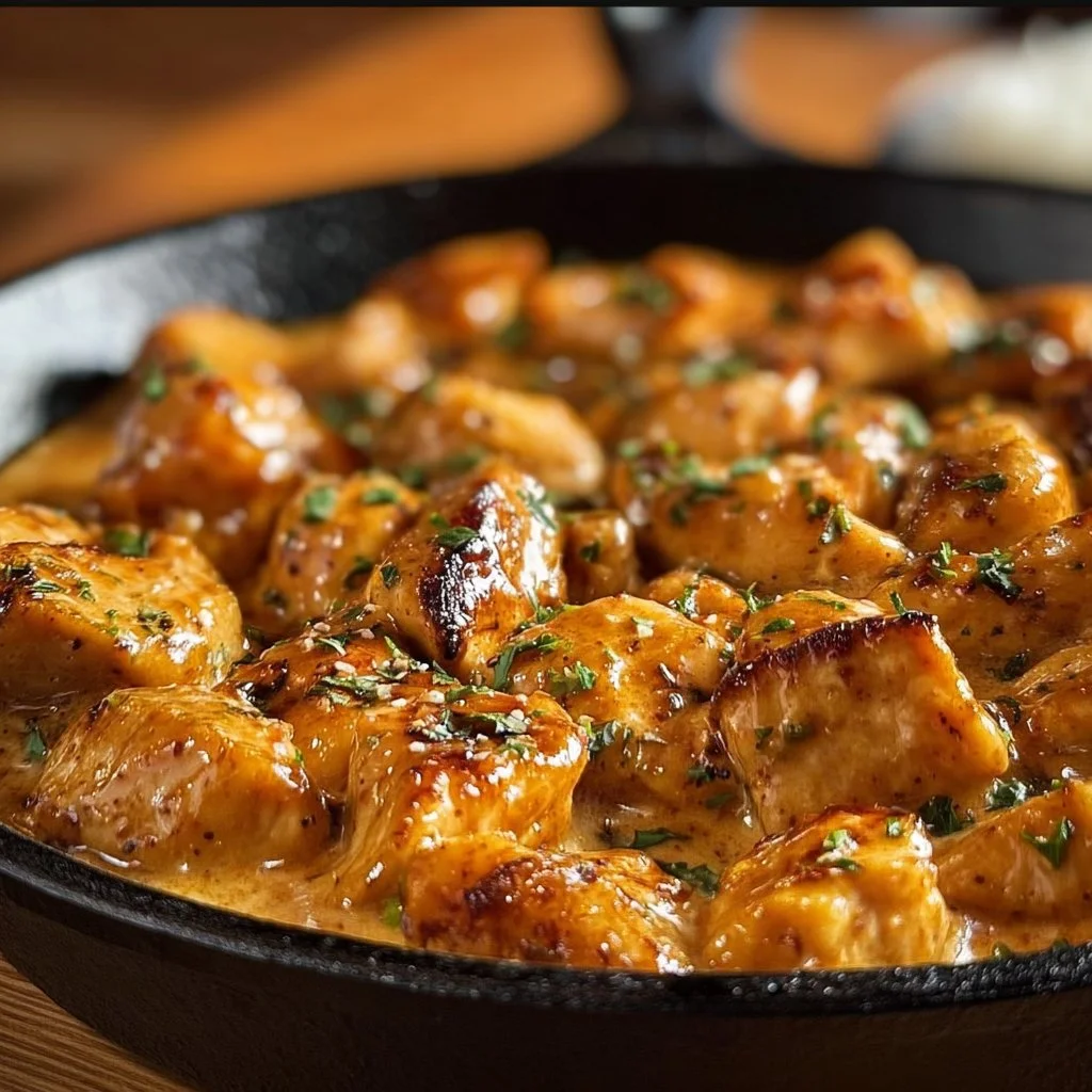 Texas Roadhouse Butter Chicken Skillet served with rice and vegetables