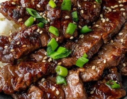 Delicious Beef Yakiniku grilled to perfection with savory marinade