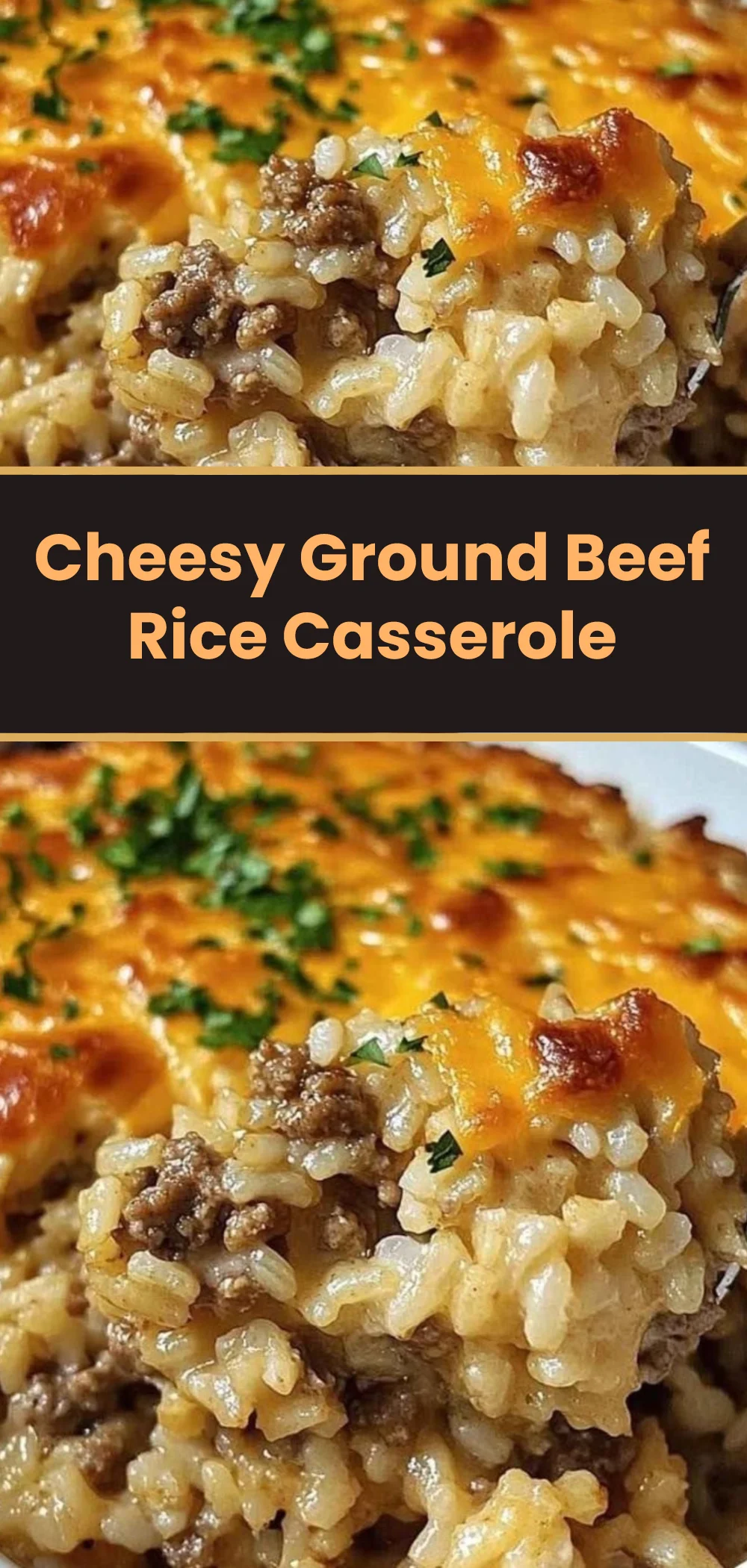 Cheesy Ground Beef Rice Casserole