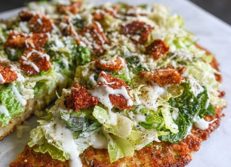 Chicken Caesar Salad Pizza