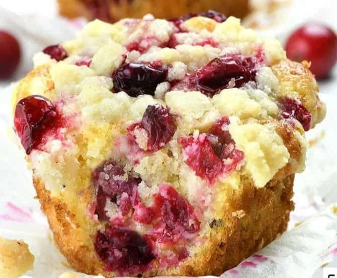 Cranberry Orange Muffins with Streusel Topping