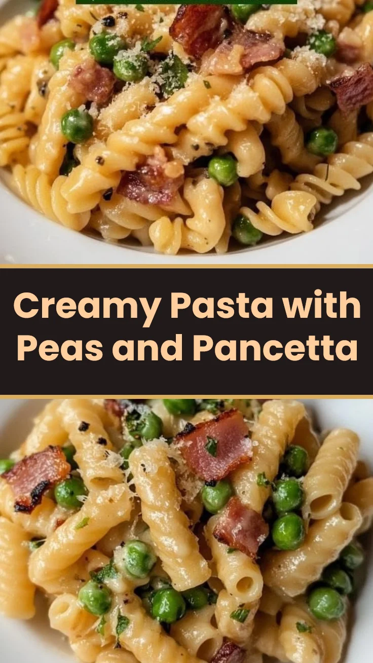 Creamy Pasta with Peas and Pancetta