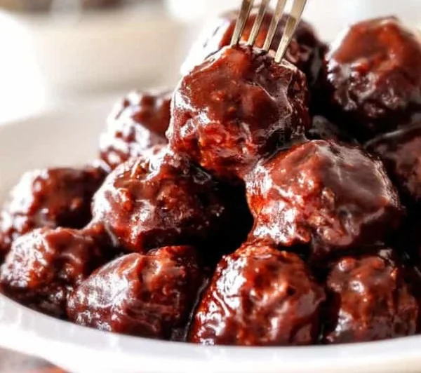 Delicious crockpot Korean meatballs served in a savory sauce.