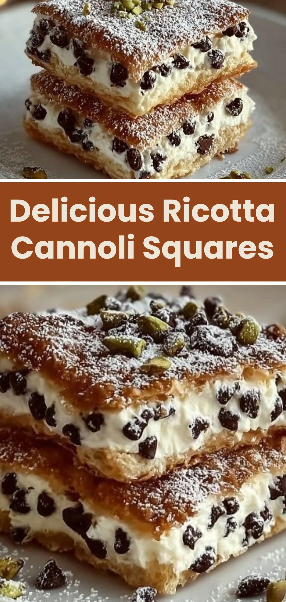 Delicious Ricotta Cannoli Squares