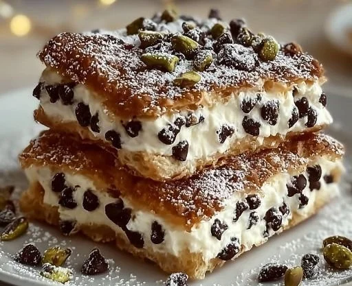 Delicious Ricotta Cannoli Squares
