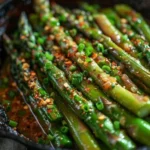 Easy Skillet Asparagus 3 Sautéed skillet asparagus cooked to perfection in a frying pan.