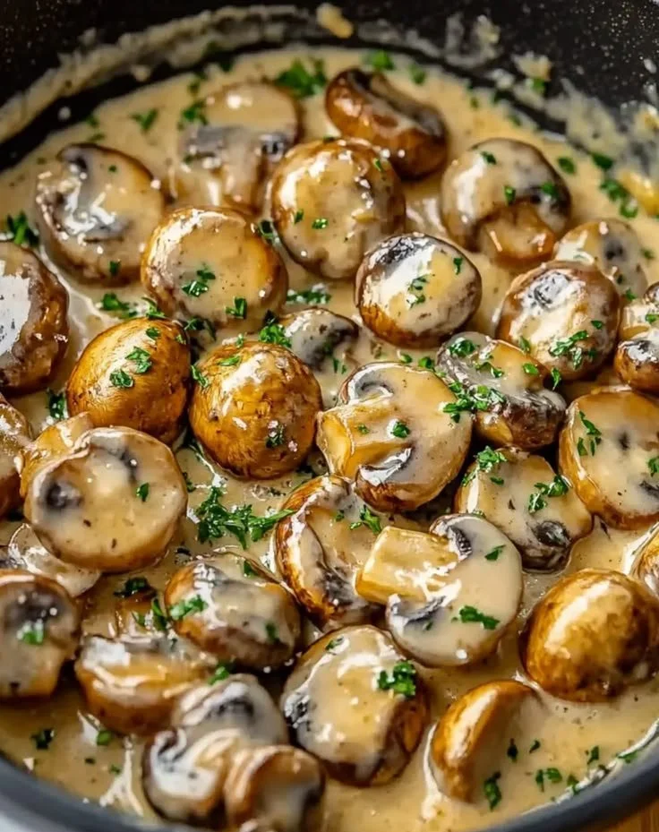 Garlic Parmesan Sautéed Mushrooms