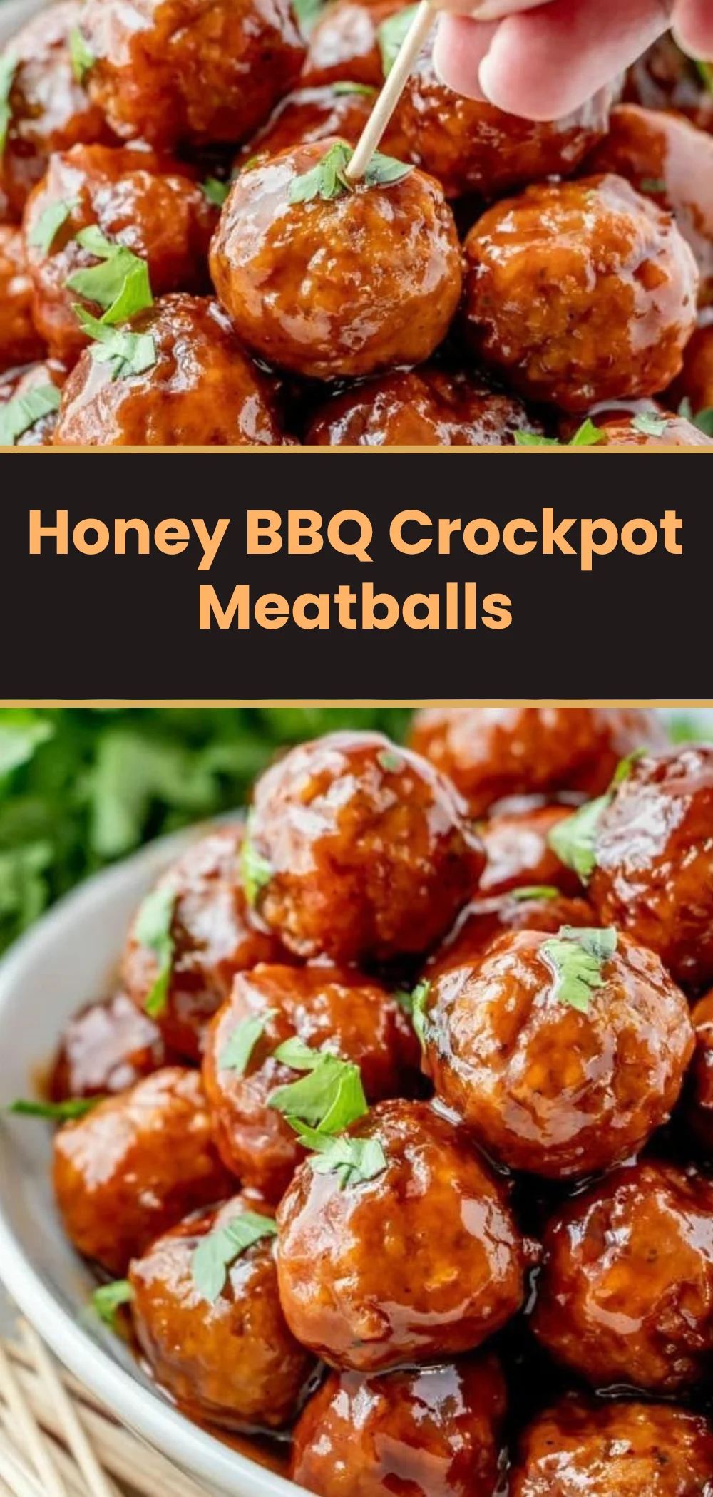 Honey BBQ Crockpot Meatballs