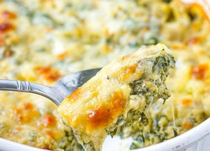 Keto Spinach & Broccoli Cheese Casserole