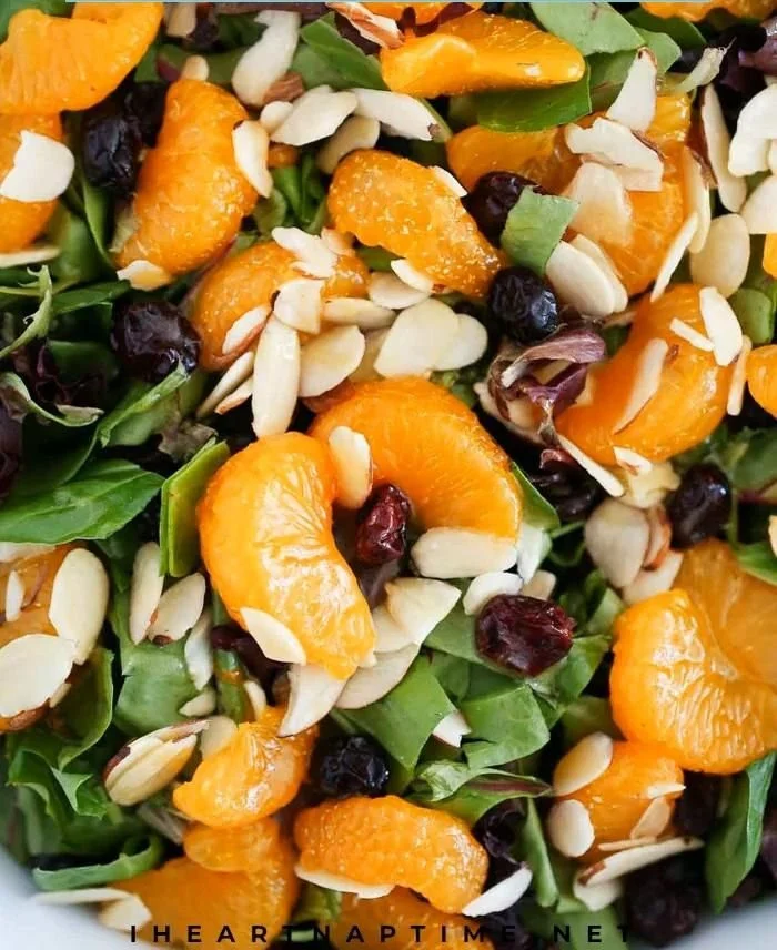Fresh Mandarin Orange Salad with vibrant oranges and greens