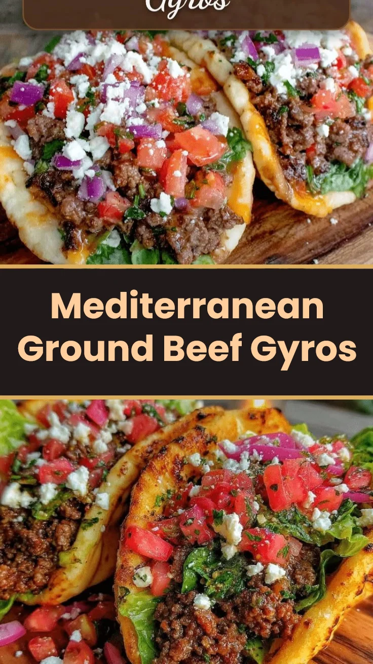 Mediterranean Ground Beef Gyros