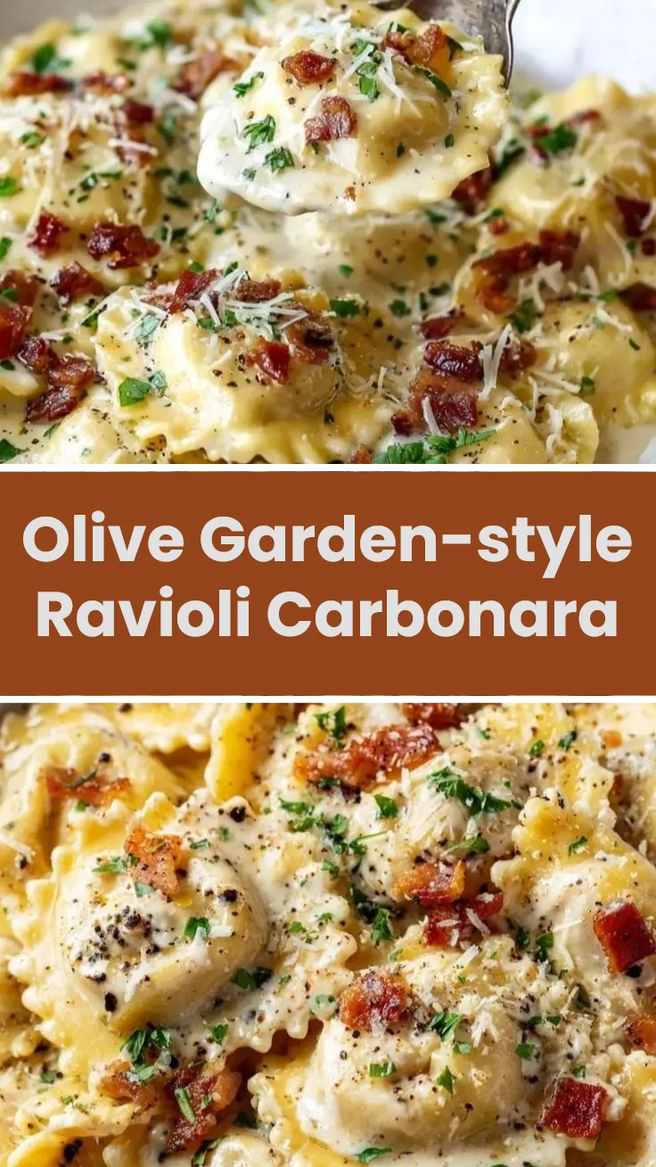 Olive Garden-style Ravioli Carbonara