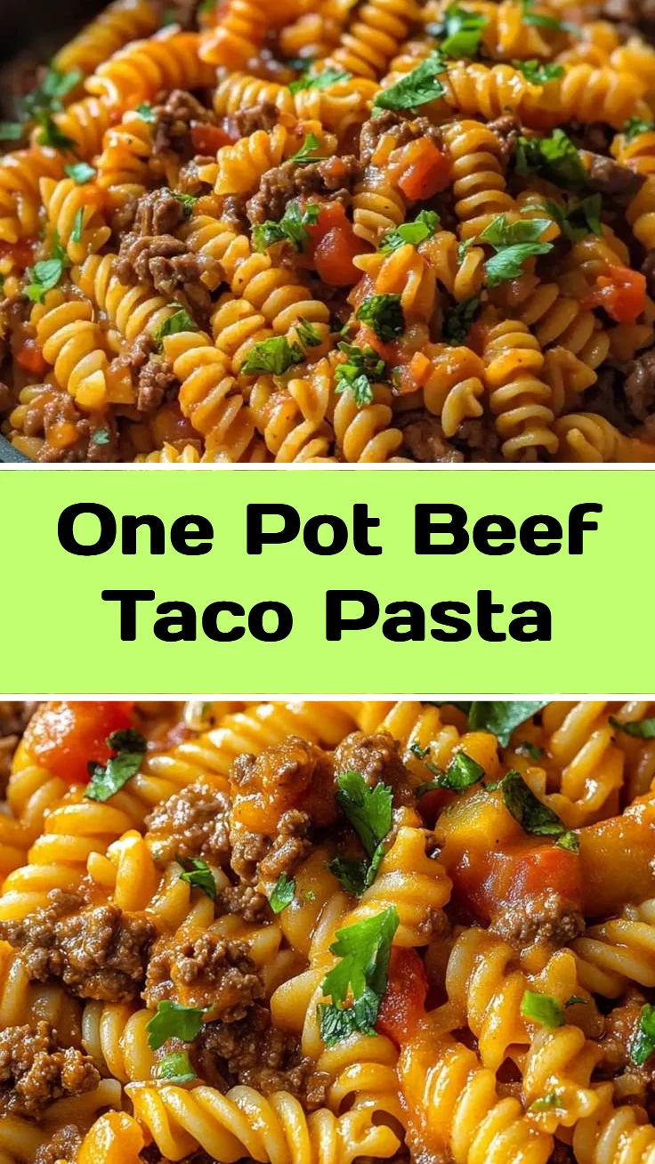 One Pot Beef Taco Pasta