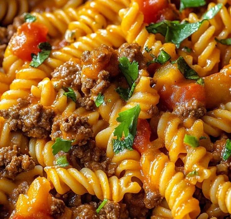 One Pot Beef Taco Pasta