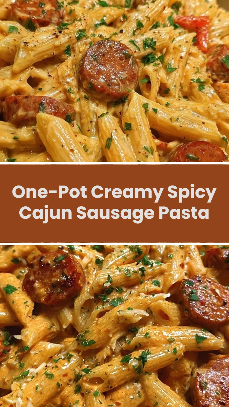 One-Pot Creamy Spicy Cajun Sausage Pasta