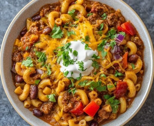 One Pot Vegetarian Chili Mac