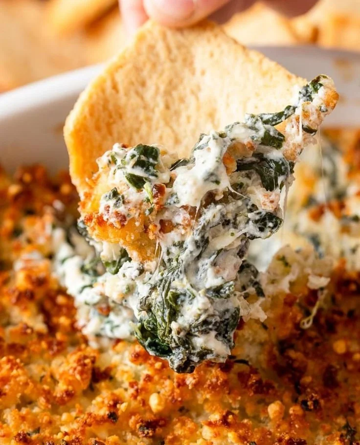 Parmesan Crusted Spinach Dip