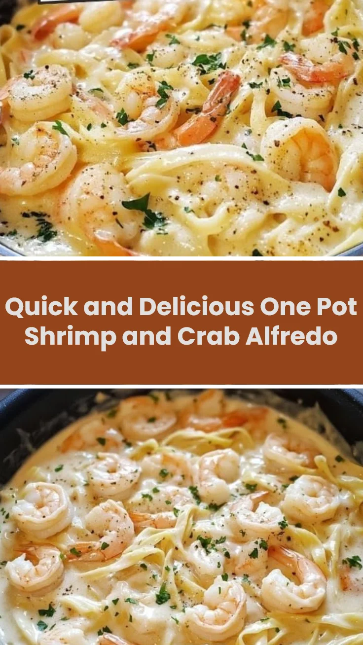 Quick and Delicious One Pot Shrimp and Crab Alfredo