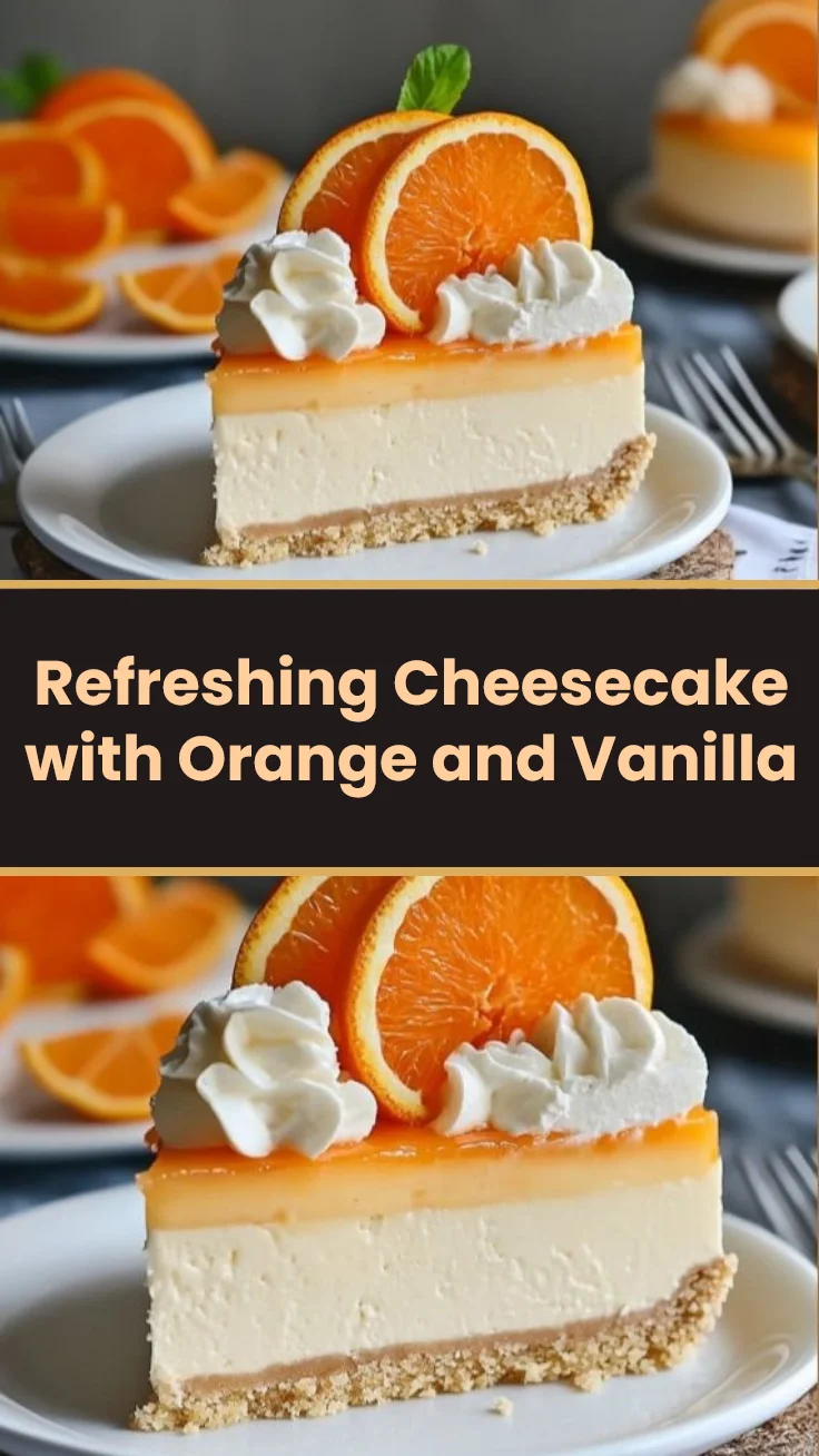 Refreshing Cheesecake with Orange and Vanilla