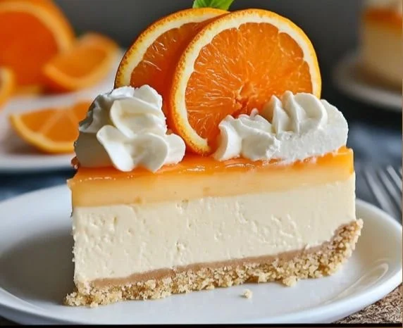Refreshing Cheesecake with Orange and Vanilla