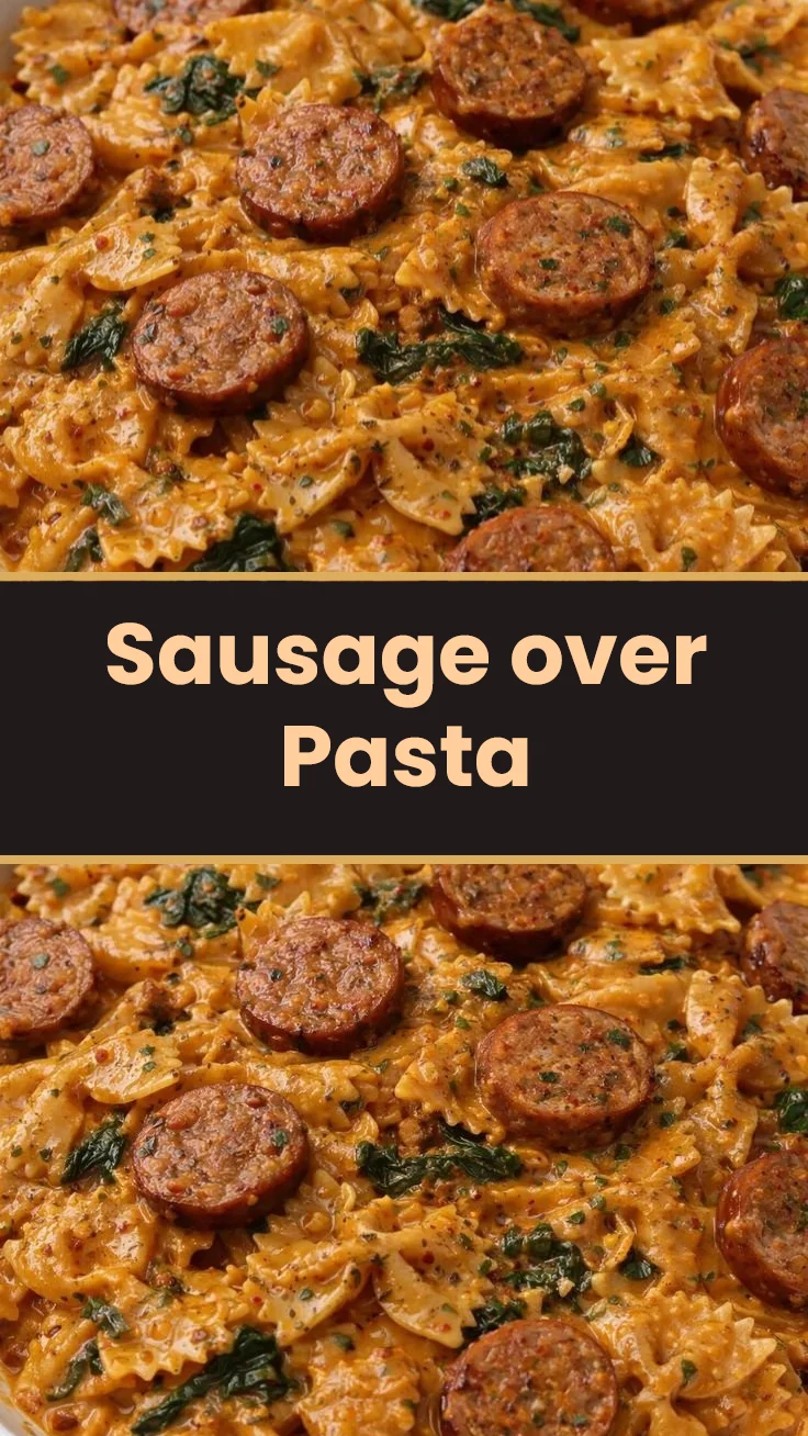 Sausage over Pasta