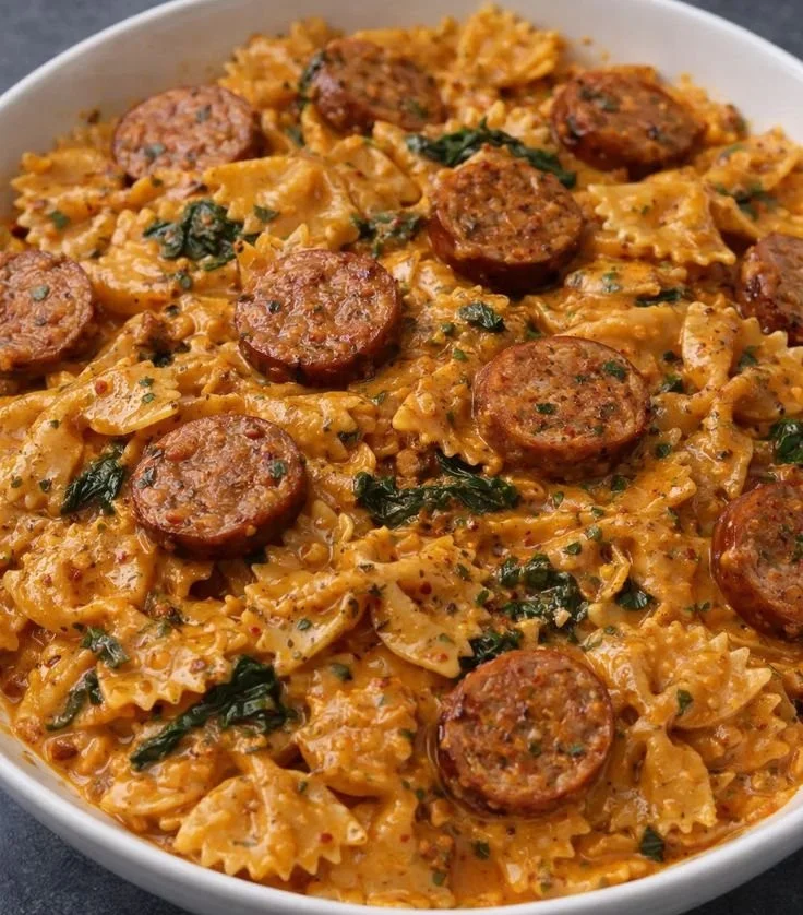 Sausage over Pasta