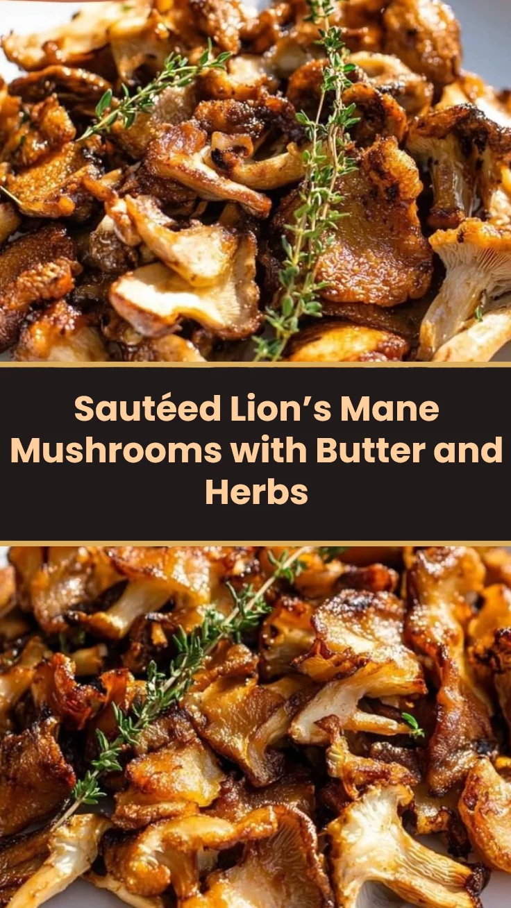 Sautéed Lion’s Mane Mushrooms with Butter and Herbs
