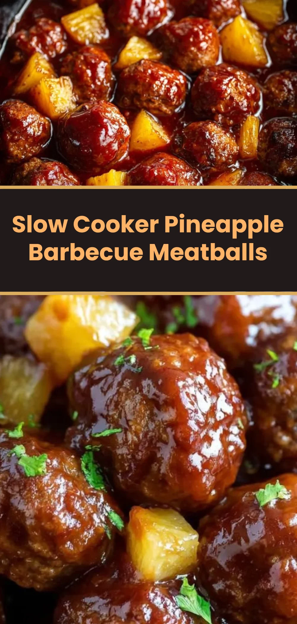 Slow Cooker Pineapple Barbecue Meatballs