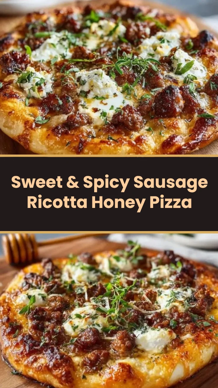 Sweet & Spicy Sausage Ricotta Honey Pizza