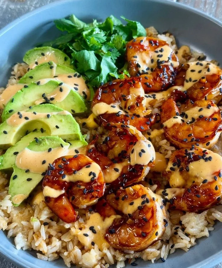 Teriyaki Shrimp Rice Bowls