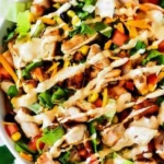Tex-Mex Chicken Chopped Salad 3 Tex-Mex Chicken Salad with fresh vegetables and zesty dressing