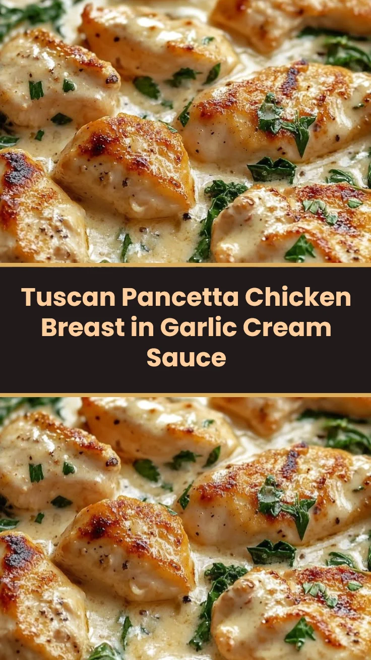 Tuscan Pancetta Chicken Breast in Garlic Cream Sauce