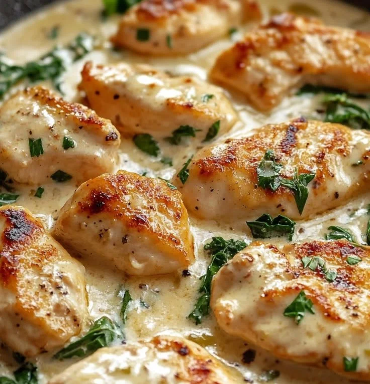 Tuscan Pancetta Chicken Breast in Garlic Cream Sauce