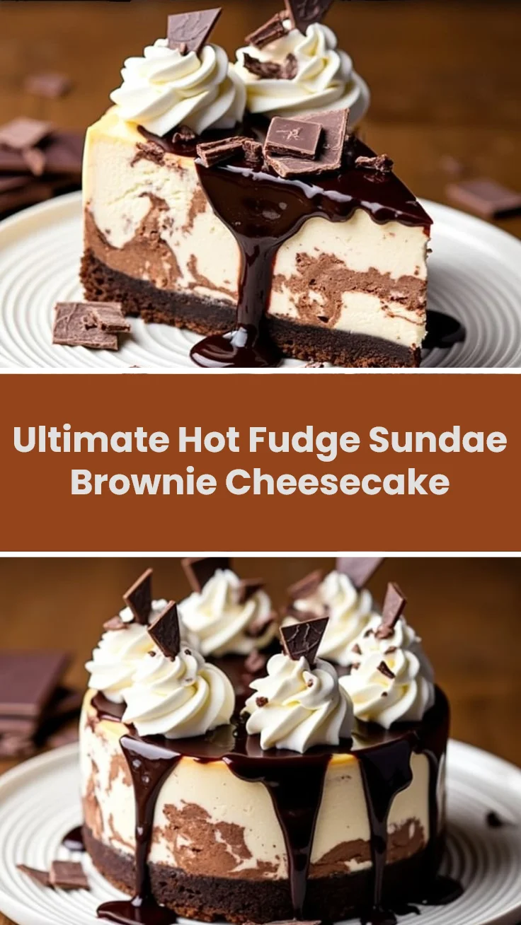 Ultimate Hot Fudge Sundae Brownie Cheesecake