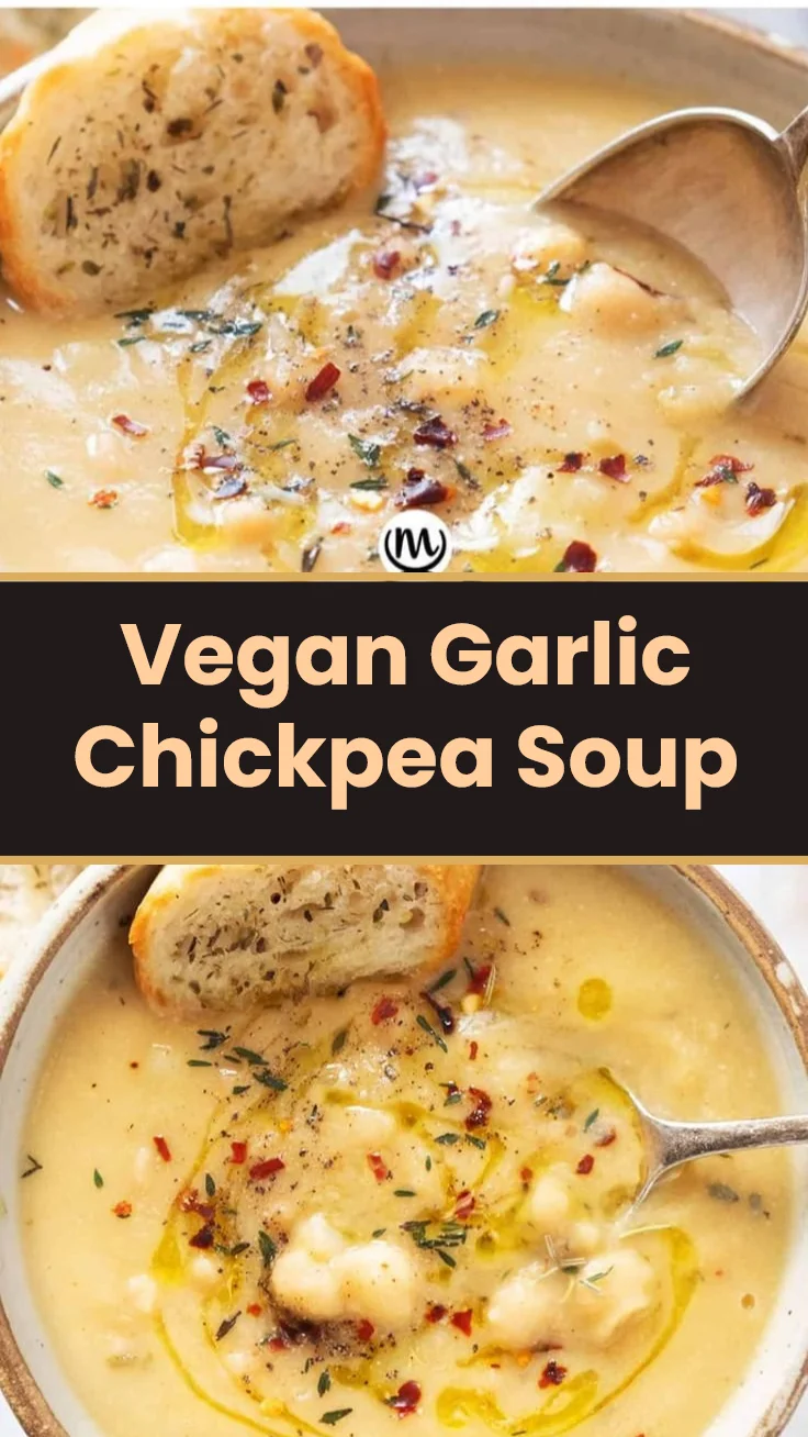 Vegan Garlic Chickpea Soup