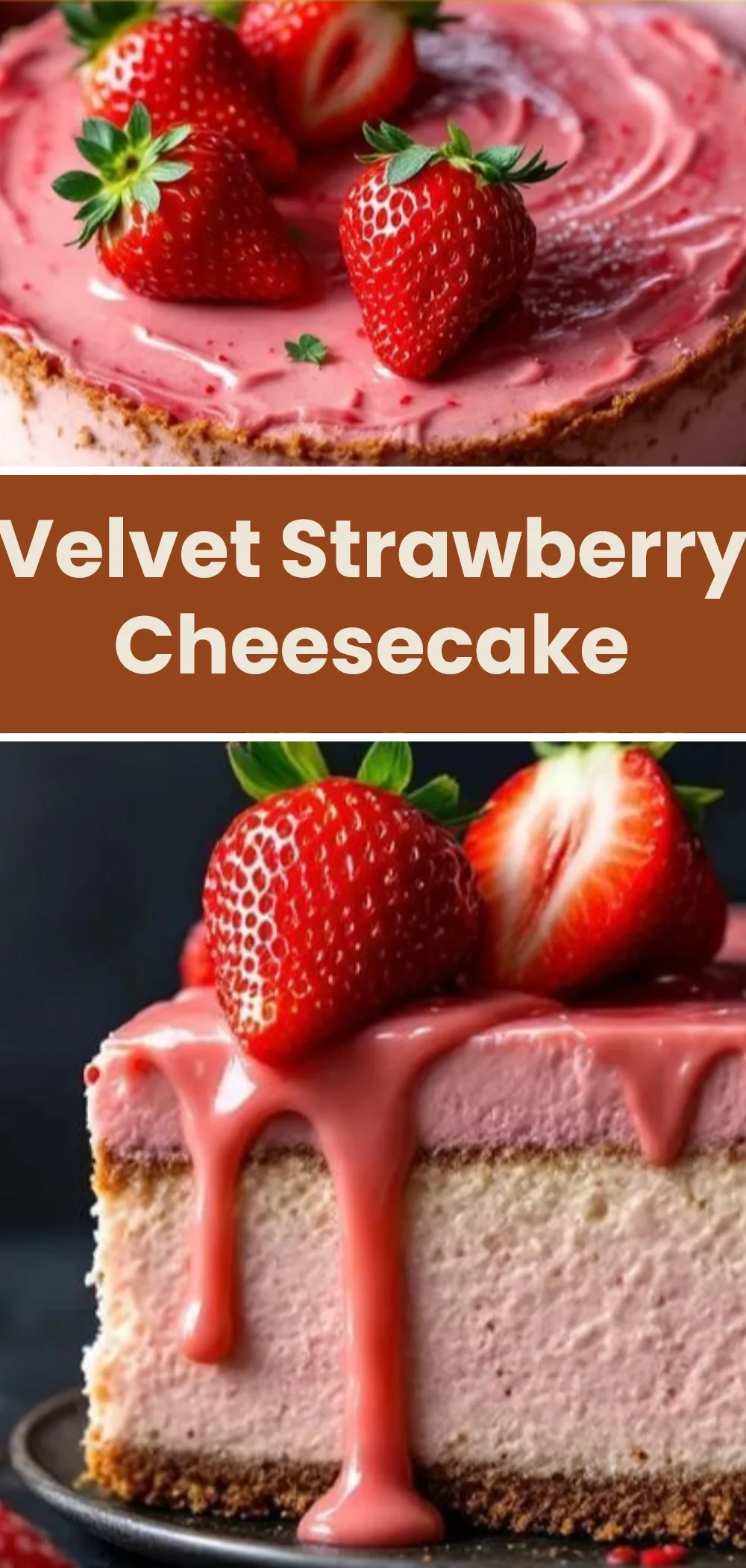Velvet Strawberry Cheesecake