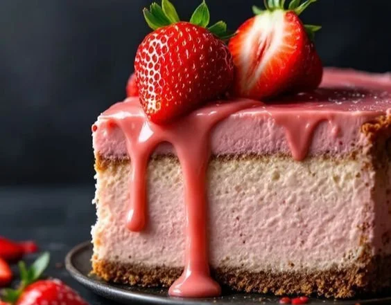 Velvet Strawberry Cheesecake
