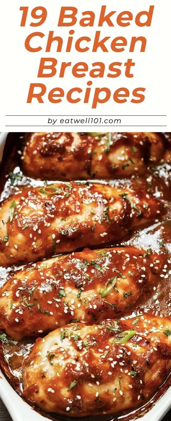 Gathering of 22 baked chicken breast recipes for dinner options.