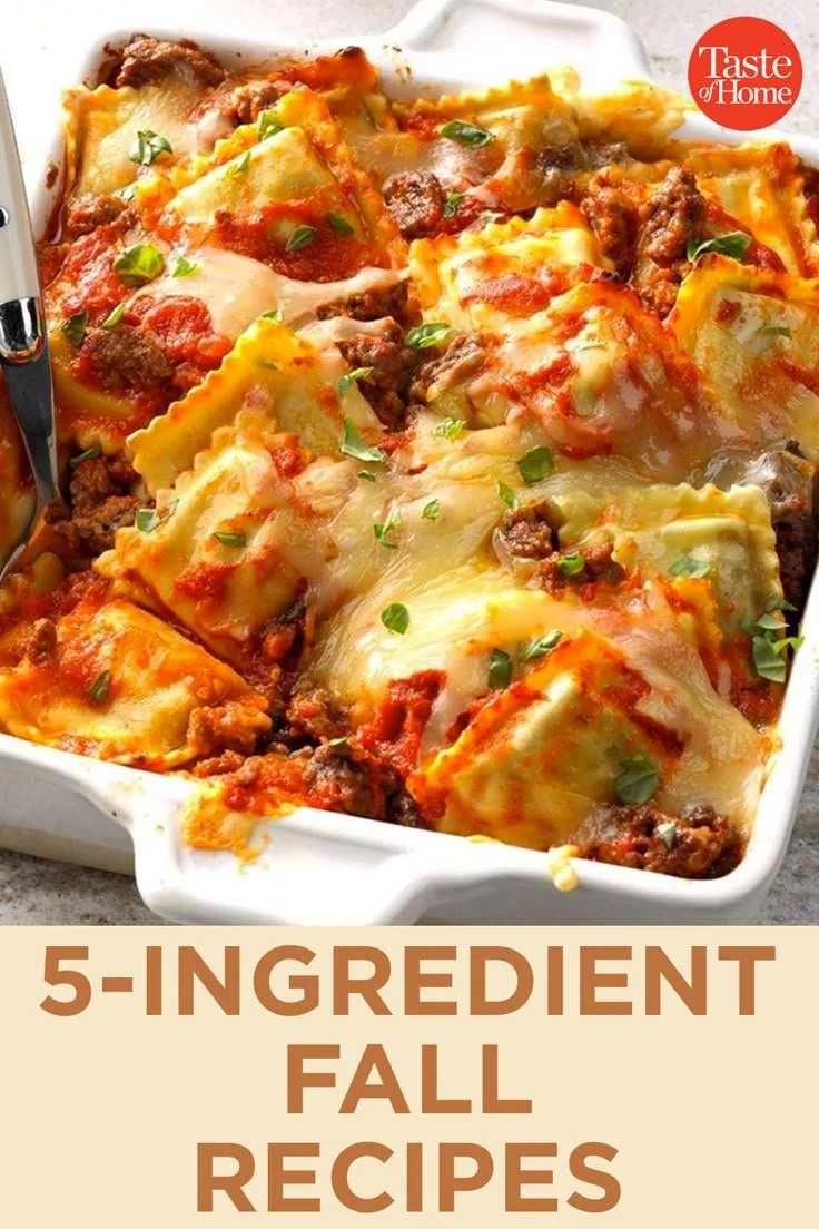 A collection of easy 5-ingredient fall recipes with seasonal ingredients