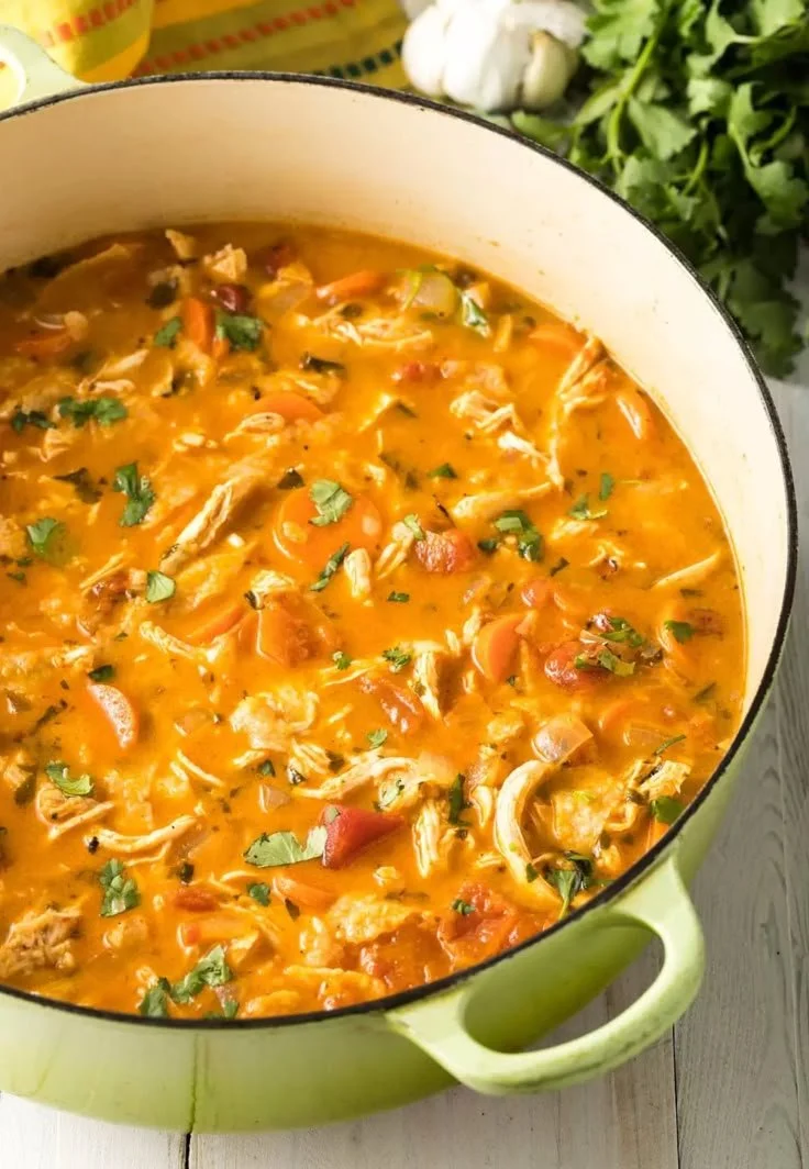Best chicken tortilla soup recipe video from A Spicy Perspective