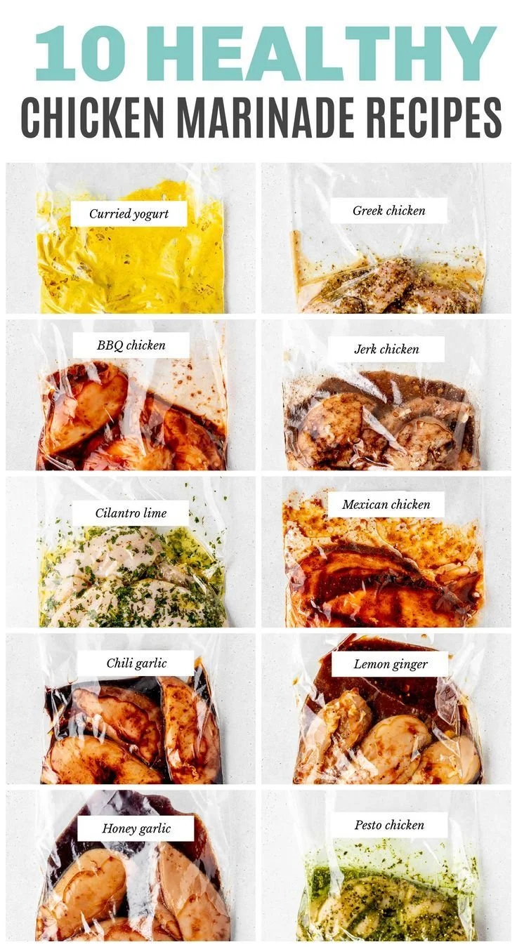 Chicken marinating in flavorful marinade for grilling or baking.