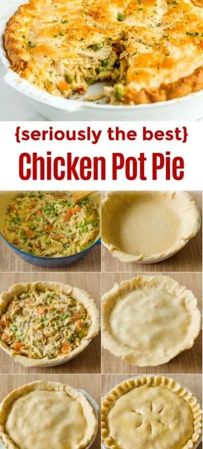 Delicious homemade Chicken Pot Pie with flaky crust and savory filling