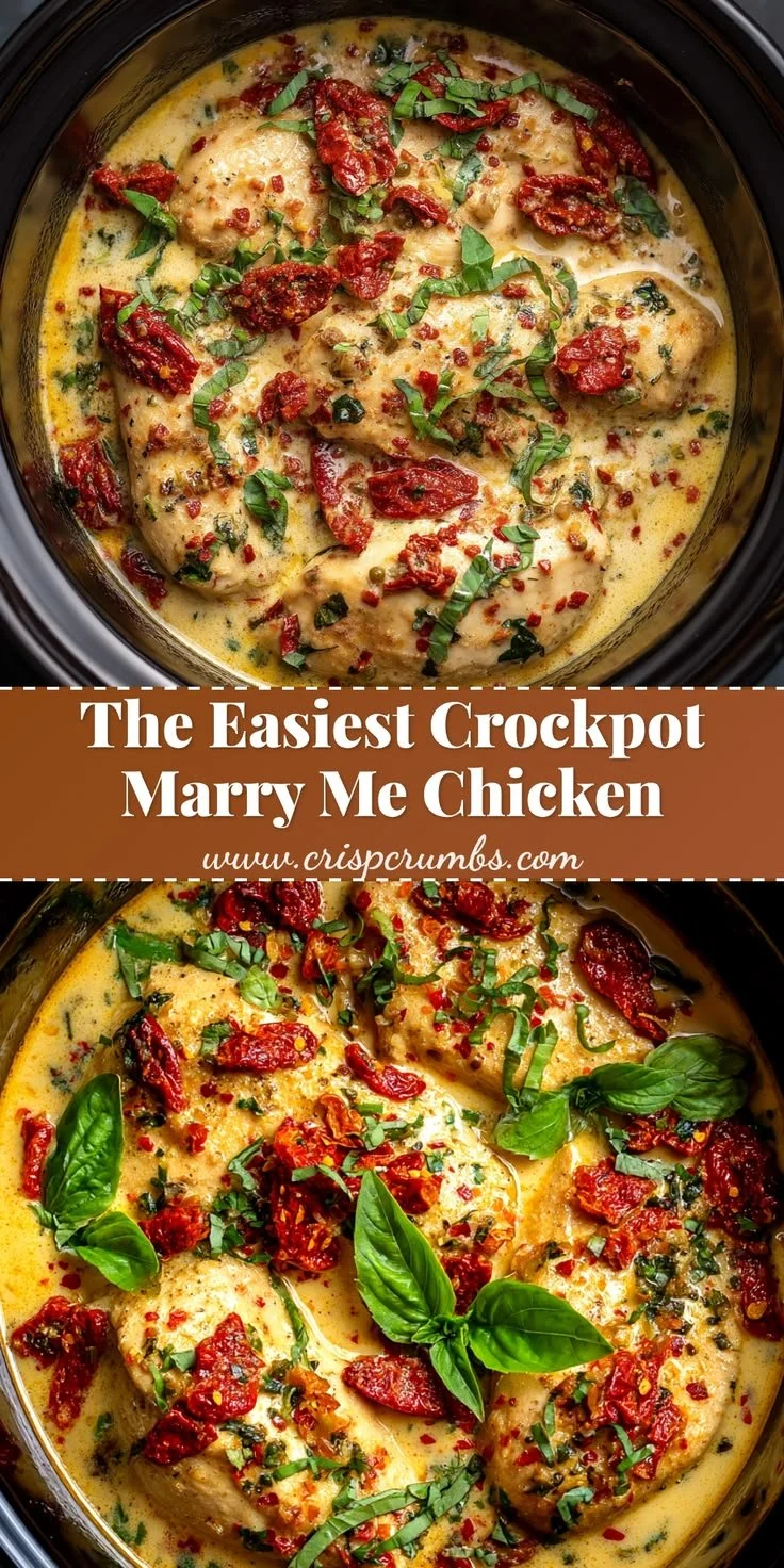 Delicious Easy Crockpot Marry Me Chicken slow cooker recipe